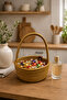 Candya Handmade Rope Multi-Purpose Guest Candy Basket, Gift Basket, Wedding Basket Decorative Organizer Fruit Basket Presentation Basket 19X7 cm