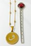 Gold Color Ayetel Kürsi & Vav Letter Engraved 316L Stainless Steel Circle Necklace 3 cm |   60 cm Dorika Chain - 4