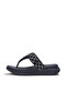 F Mode Go Checkerboard Denim Toe Post Sandals For Womens