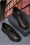 Easy Genuine Leather Easy-To-Wear Black Men's Shoes - 3