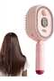 Rechargeable Electric Hair Detangling Brush with Auto Mist Spray, Red Light Therapy & One-Button Self-Cleaning: Pink Colour - 3
