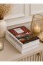 Decorative Book Box Set of 2 - Hidden Storage Box White Black Modern Home Decoration - 4