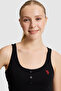 Women's Black Square Neck Basic T-Shirt 50321790-Vr046 - 2