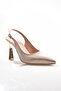 893 Women's Honeycomb Galvanized Open-Back Heeled Shoes - 2