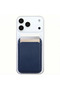 Magsafe Compatible Magnetic Leather Wallet Card Holder Foldable Phone Wallet with Stand Feature Navy Blue