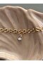 Stone-Embellished Mesh Chain Choker - 3