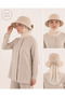 Women's Hijab Bowknot Wide Brim Summer Hat Open Back Beach and Daily Use