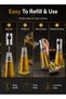 Oil Spray Bottle 200ml | 304 Stainless Steel And Glass Oil Sprayer | Olive Oil Dispenser For Kitchen BBQ Grill Cooking - 4