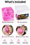 Cube Glitter Squishy Ball Sparkle Jelly Cube Stress Ball Squeezable Sensory Toy Solid Soft Squeeze Toy - 8