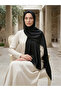 Italian Jacquard Shawl Wave Pattern Black - Noble and Luxurious Style