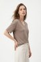 Mink V-Neck Short-Sleeved T-Shirt 8553A - 2
