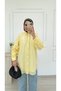 Molly Nelly Women's Gathered Sleeve Lined Voile Shirt