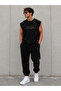 Keep Your Life Print Detailed Zero Sleeve Crew Neck T-Shirt