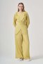 Women's Cross Waist Tie Set Yellow 31446