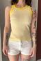 Cycling Collar, Thick Striped Bib, Flexible Camisole Fabric, Striped Sleeveless Long Tank Top - 3