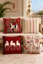 Horse and Flower Patterned 4-Piece Throw Pillow Cover Set