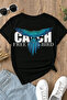 Free Bird Design 100% Cotton Half Oversize Black T-Shirt