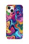 iPhone 15 Compatible Printed Transparent Phone Case |   Collection: Colorwave Flux