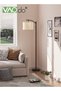 LED Floor Lamp 9W with 3 Color Temperatures Nordic Simplicity Eye-Protecting Standing Lamp with Linen lampshade - 4