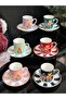 Acar Bruna 6-Person Porcelain Coffee Cup Set