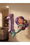 Mermaid Themed Foil Balloon Set - Purple Number Balloon for 1 Year Old and Mermaid Figure Balloon