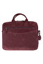 Burgundy Still Genuine Suede Leather 13-14 Inch Macbook/Laptop Bag - 5