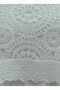 Removable Lace Vest, Elastic Sleeves, Lined Wrinkled Dress -White - 7