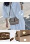 Women's PU Leather Shoulder Bag, Ladies Waterproof and Wear-resistant Crossbody Bag Sling Bag Side Bag Carry Bag, Korean Style Small Bag Satchel Bag Beach Bag Phone Bag for Girls/College Stude - 4