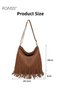 Women Stylish Crossbody Bag with Tassel Design, Large Capacity Shoulder Bag with Magnetic Buckle - 6