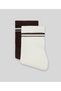Striped Unicolor Half Towel Socks 2-Pack - 2