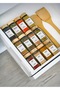 12-Piece Square Glass Spice Jar Set with Bamboo Lids / 12-Piece Spice Jar Set 125ml - 3