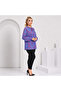 Women's Vibrant Color Geometric Patterned Gathered Cuff Tunic - 6