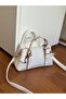 Mini Size Women's Hand and Shoulder Bag with Scarf Detail - 3