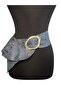 Textured Leather Belt with Flywheel Detail - Statement Design with Gold Buckle - 3