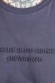 Mode XL Large Size T-Shirt Bıs There Is No Right 26120 Dark Blue - 4