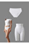 Women's 3-Piece Black-White-Grey Cotton Bikini Panties Set - 4