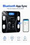Smart Body Scale 180kg | Bluetooth Digital Bathroom Scale | Body Fat Weight Scale With App Sync LCD Display For BMI Water Level Tracking Black - 2