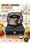 304 Stainless Steel Lunch Box 2400 ml Thermal Carrying Bag 5 Compartments Leakproof Food Container Including Fork and Spoon Black - 3