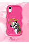 iPhone Xr Compatible Case Camera Protector Red Silicone Couple Phone Case Panda Pattern - 2