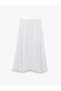 Cotton Pocketed Poplin Flared Midi Skirt - 2