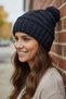 Women's Winter Pompom Thick Knitted Beanie - 4