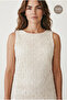 Zero Sleeve 100% Cotton Lined Lace Dress - 5