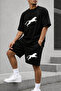 Men's Oversize Printed Shorts Set 100% Cotton Street Style Comfortable Fit - 2