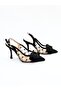 Women's Genuine Leather Shoes Black Suede - 2