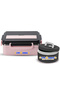 - Stainless steel lunch box with food jar .