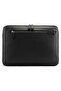 Valencia Unisex Genuine Leather Pebbled Clutch Bag with Wrist Strap, Zip-Around Closure and Front Flap Pocket – Black - 3