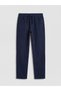 Lcw Kids Navy Blue Slim Fit Boys Gabardine Trousers