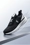 Vesta Men's Black and White Foam Sole Lightweight Knitted Mesh Casual Sports Shoes Sneaker