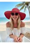 Red Wide Straw Hat - 14232 - 5
