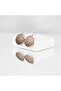 100% Handmade Copper |   Copper Beige Geometric Round Patterned Dangle Earrings |   100% Handmade Copper 6 - 7